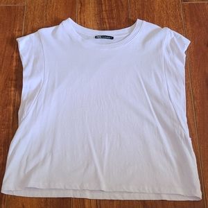 Zara White Top in Size L